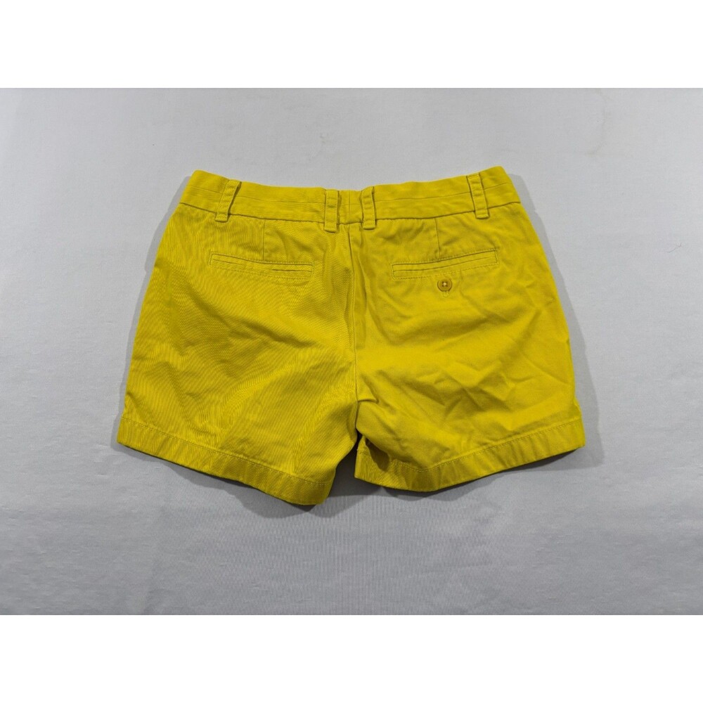 J. Crew Chino Broken In Shorts Womens Yellow 4.5" Cotton Casual Preppy Sz 4 - Picture 9 of 10